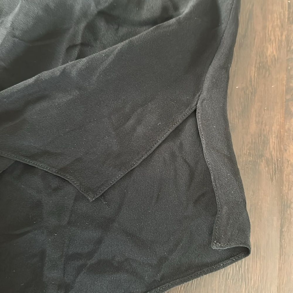 Kobi Halperin Black Bell Sleeve 100% Silk Shia Blouse Top Size Medium Womens - Picture 7 of 8